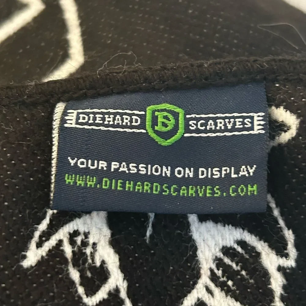 Paradise SC Soccer Futbol Scarf Diehard Scarves Black Floral Fringe Fan Scarf